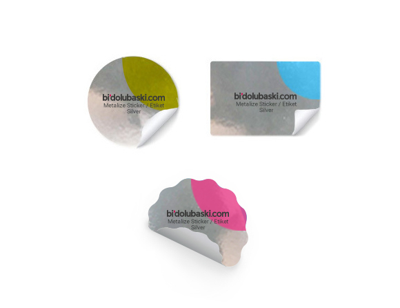 Metalize Sticker / Etiket  Baskı Online Siparişle Bidolubaskı'da